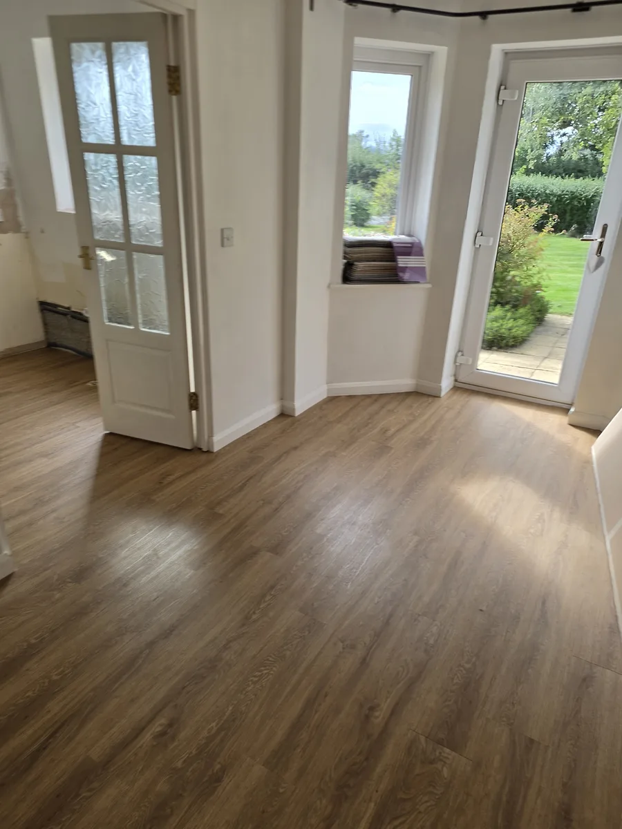 Camaro full-plank LVT in a living area